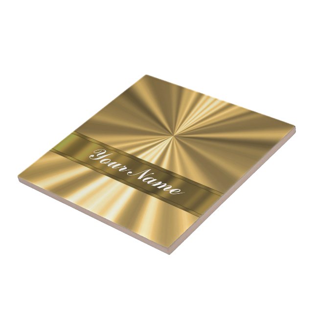 Carreau Regard métallique d'or (Côté)