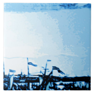Carreau Regard vintage B5 de Delftware de bateaux