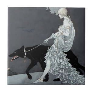 Carreau "Reine de la nuit" par Marjorie Miller