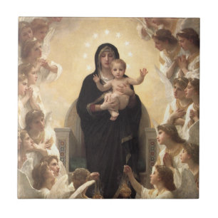 Carreau Reine des Anges Regina Angelorum par Bouguereau