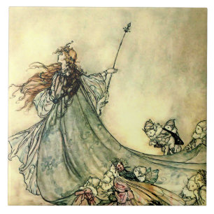 Carreau "Reine des fées" par Arthur Rackham
