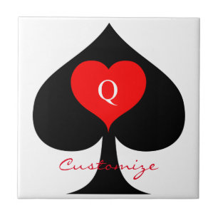Carreau Reine noire des pique Coeur rouge Thunder_Cove