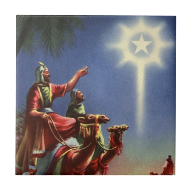 Carreau Religion Ancienne, Sages avec l'étoile de Bethléem (Devant)