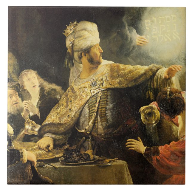 Carreau Rembrandt - Fête de Belshazzar, (Devant)