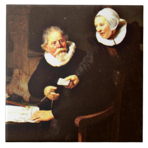 Carreau Rembrandt : Le constructeur naval et sa femme, 163