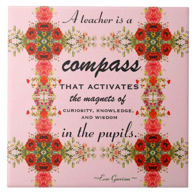 Carreau Remerciements de l'enseignant Citation de l'enseig (Devant)