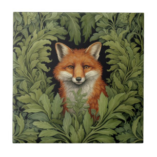 Carreau Renard Art nouveau dans la forêt