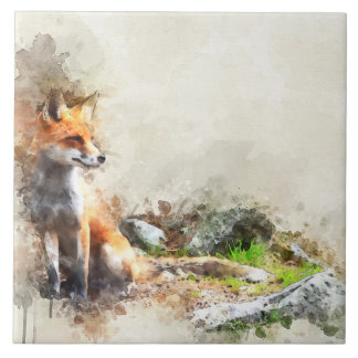 Carreau Renard dans la peinture sauvage