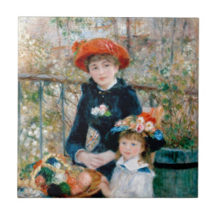 Carreau Renoir "deux soeurs (sur la terrasse) "