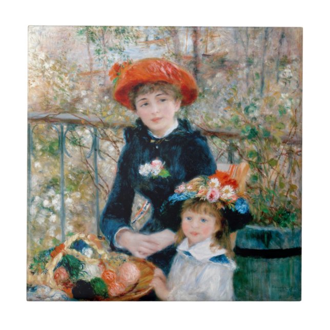 Carreau Renoir "deux soeurs (sur la terrasse) " (Devant)
