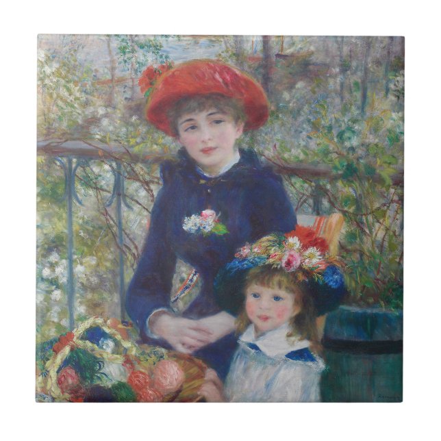 Carreau Renoir Deux Soeurs Terrasse Français Impressionnis (Devant)