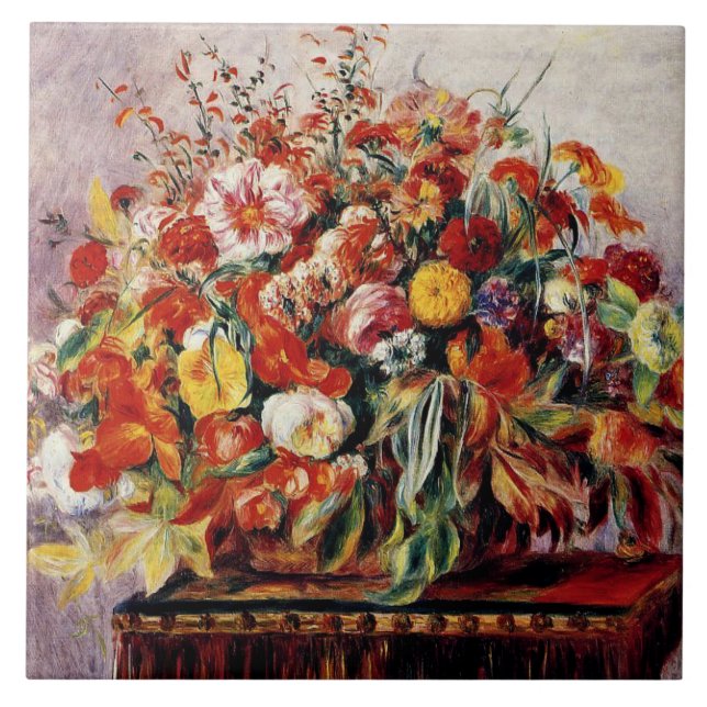 Carreau Renoir - Panier de fleurs (Devant)