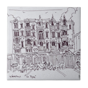 Carreau Repos sur la promenade Wimereux, France