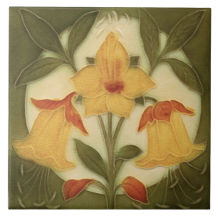 Carreau Repro Art Nouveau Trio Daffodique Tubelin