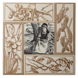 Carreau Repro Captorian Bo Peep Nursery Rhyme Transware