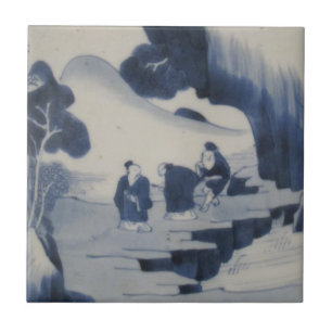 Carreau Repro Chinois Brosse Delft Carrelage bleu et blanc