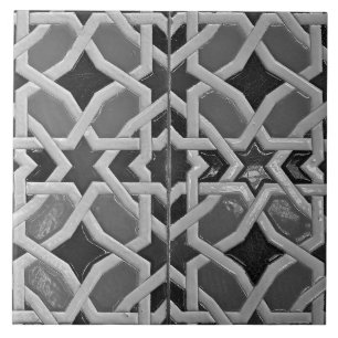 Carreau Repro Espagnol Géométrique Azulejos Gris