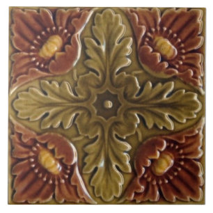 Carreau Repro Faux Relief T.R. Boote Majolica