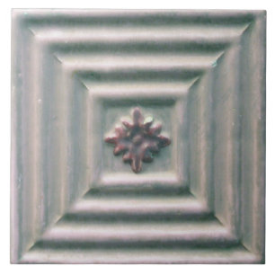 Carreau Repro Portugais Faux Relief Gris Carrelage Floral