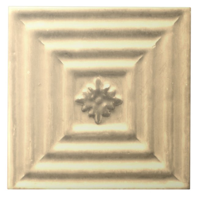 Carreau Repro Portugais Faux Relief Neutre Carrelage Flora (Devant)