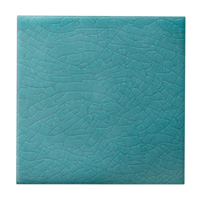 Carreau Repro Turquoise Blue Solide Crazed (Devant)