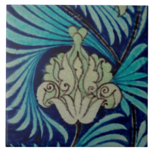 Carreau Repro Vintage Blue Floral De Morgan tuiles