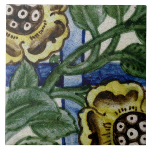 Carreau Repro Vintage Rose Trellis Floral De Morgan tuiles