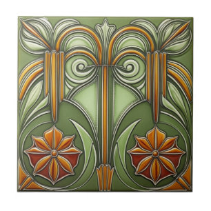 Carreau Reproduction d'art nouveau vintage
