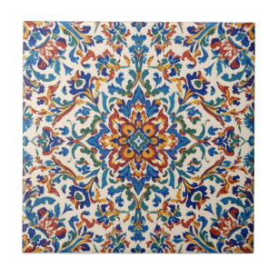 Carreau Reproduction turque persane Iznik colorée peinte à