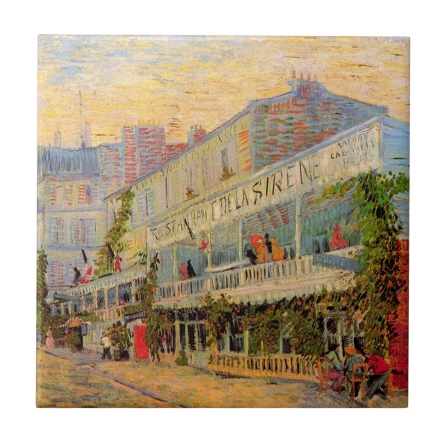Carreau Restaurant Sirene, Asnières par Vincent van Gogh (Devant)