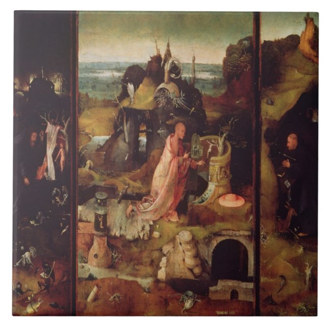 Carreau Retable des ermites (huile sur le panneau) (Devant)