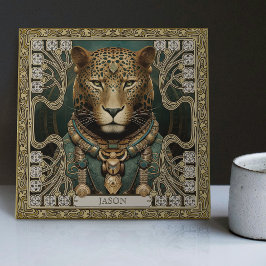 Carreau Retable Jaguar Spirit Tribal Personnalisé