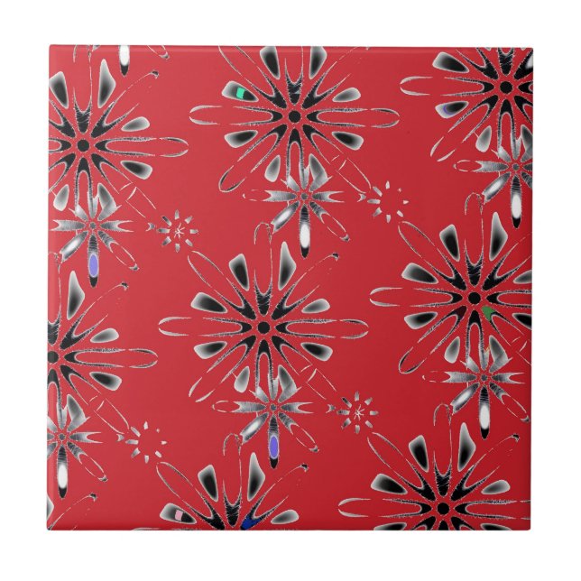 Carreau Rétro en rouge (Devant)