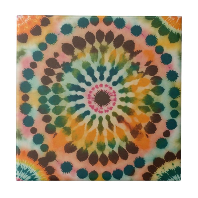 Carreau Retro Mandala Tie Dye (Devant)