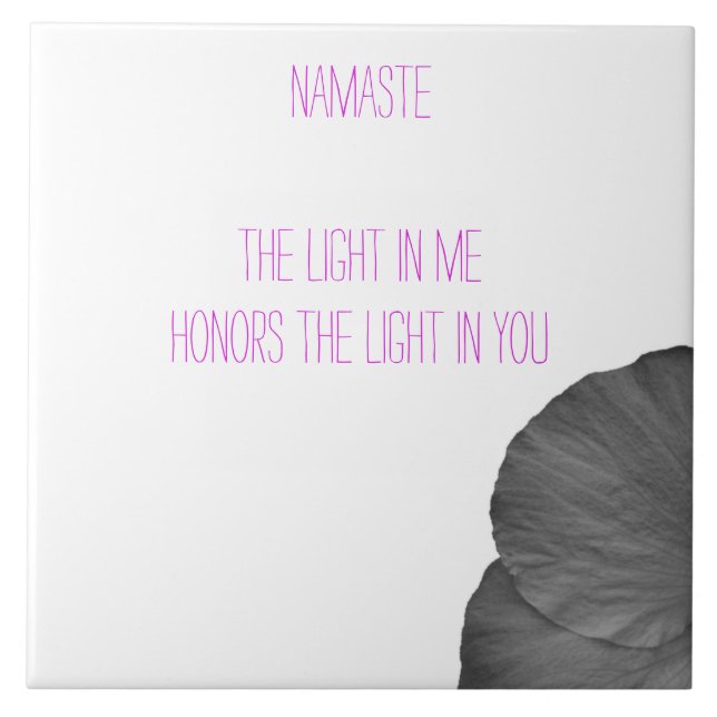 Carreau Rêves hawaïens en noir et blanc (Devant)