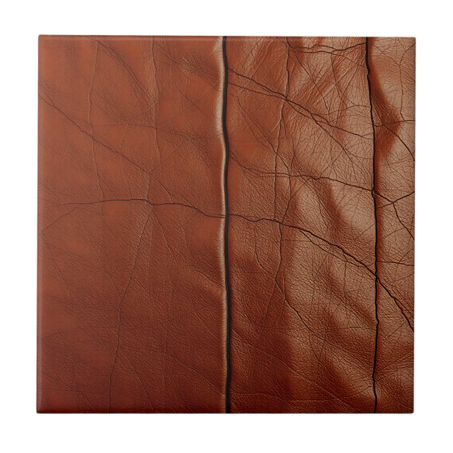 Carreau Rich Brown Leather Texture Pattern (Devant)
