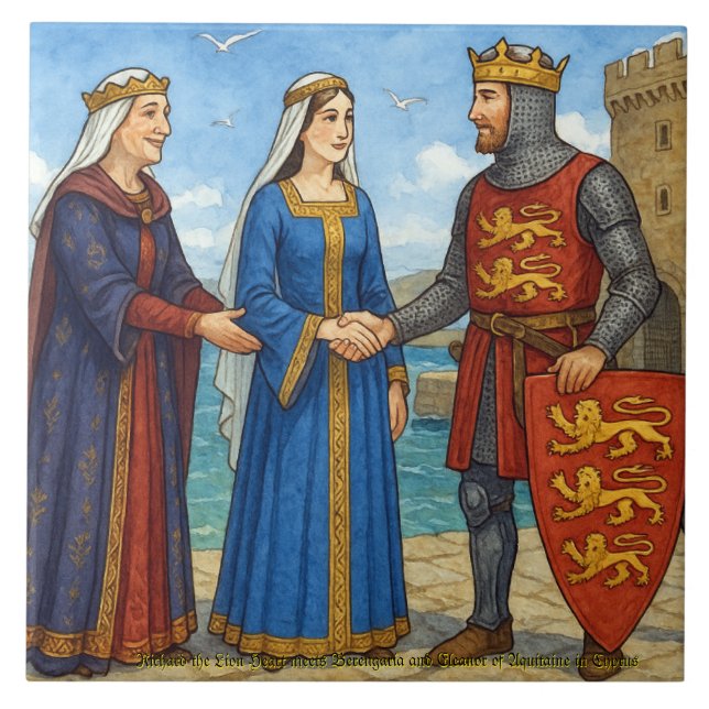 Carreau Richard Coeur de Lion et Berengarie de Navarre (Devant)