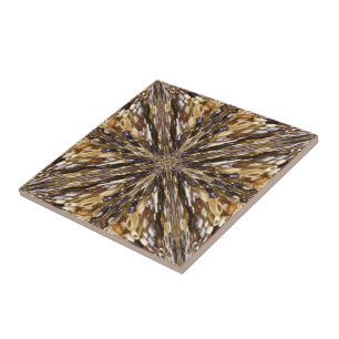 Carreau Richesse de perles de rocaille Motif abstrait
