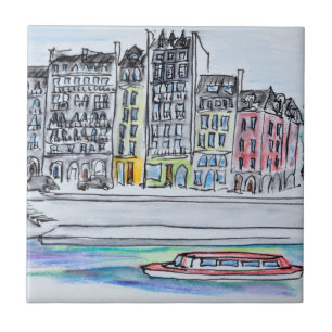 Carreau Rivière Seine   Ile Saint-Louis, Paris