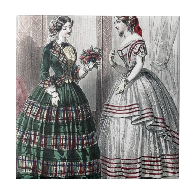 Carreau Robe de boule d'avant-guerre de dames de mode de (Devant)