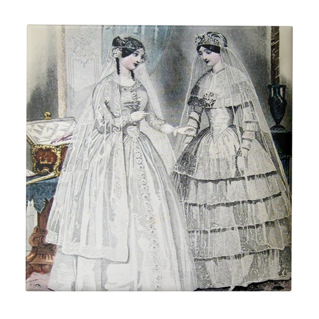 Carreau Robes Mariages blanches antiques (Devant)