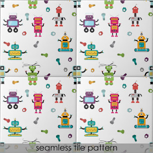 Carreau Robots Multicolores mignons Robot pour enfants san