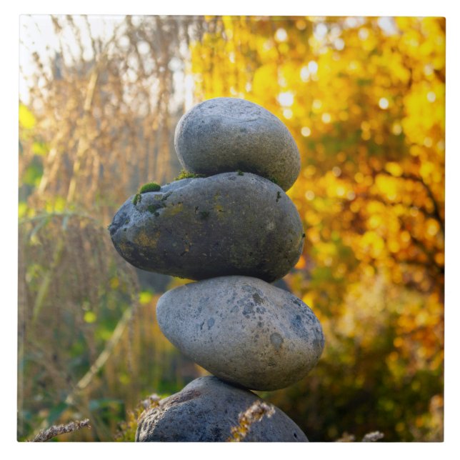 Carreau Rock Cairn Zen Garden Carrelage décoratif (Devant)