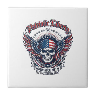 Carreau Rocker du bandana patriotique Méta musique Old Glo