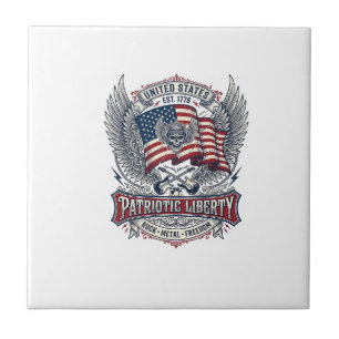 Carreau Rocker du bandana patriotique Méta musique Old Glo