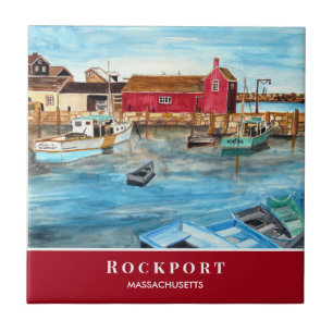 Carreau Rockport Harbour Massachusetts Nouvelle-Angleterre