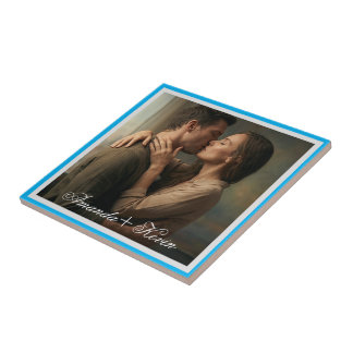 Carreau Romantic Couple Photo & custom Name