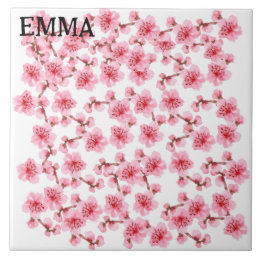 Carreau Romantic pink Cherry blosson