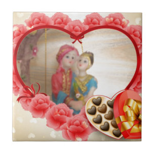 Carreau Romantique Amour Coeur Art Imprimer