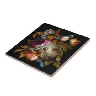 Carreau Romantique Dramatique "Vieux Monde" Floral